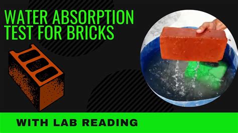 water absorption and compression test on bricks|how is water absorption reported.